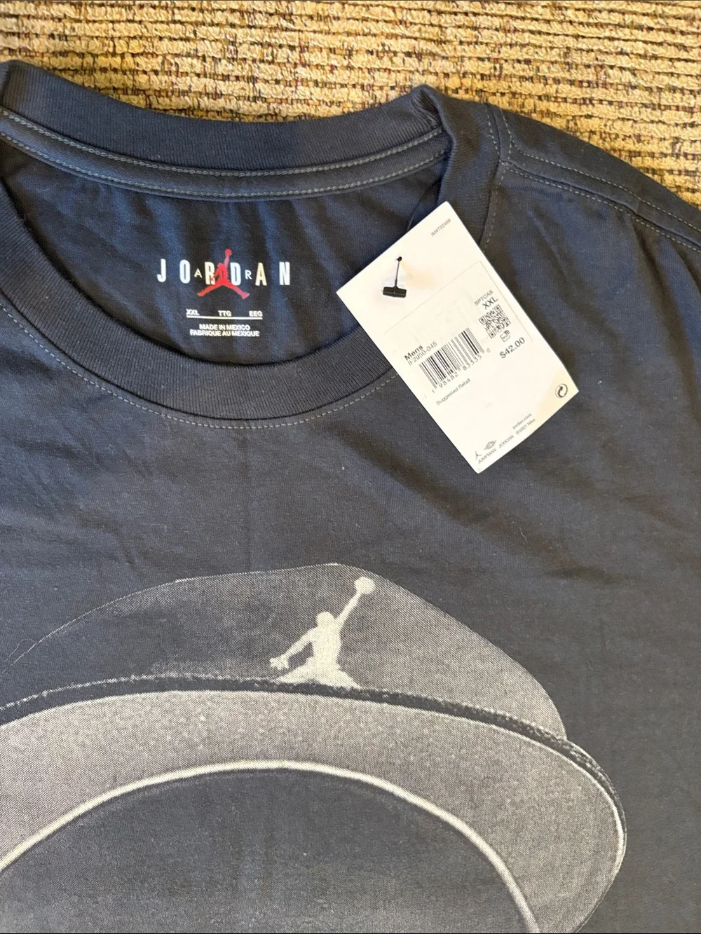Jordan Black Short-Sleeve Graphic Tee with Red Jumpman